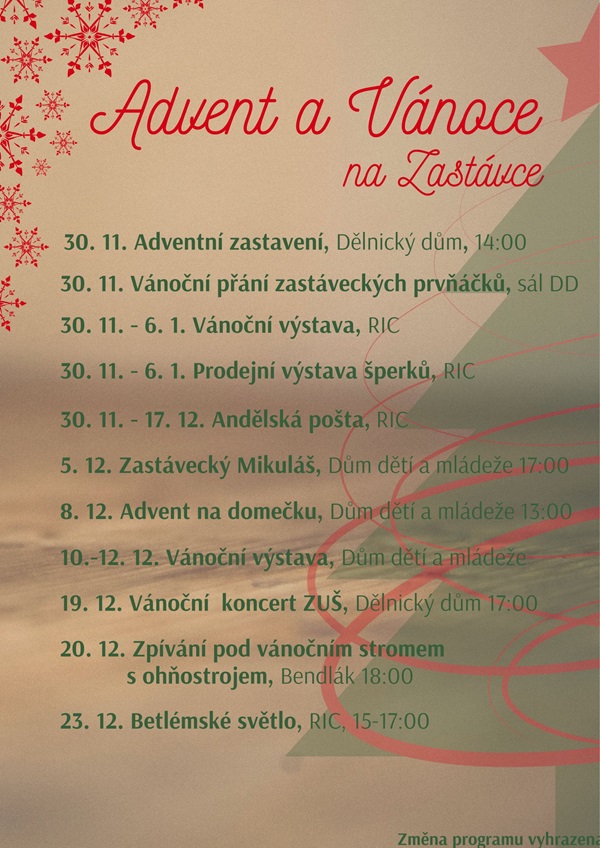 Advent a Vánoce v Zastávce 2024